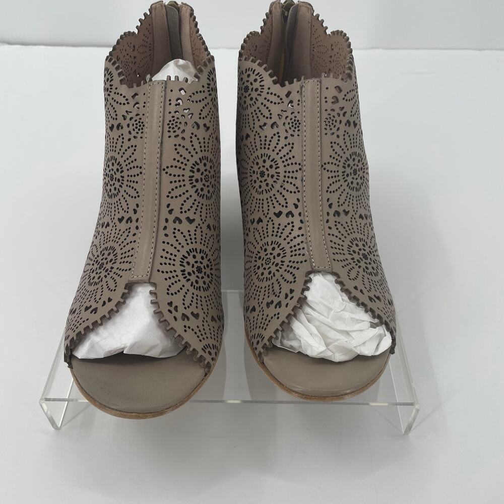 New Sundance Women's Penelope Bootie Sandals, Floral Cut-Out, Sz 37 Comfort Boho - Picture 6 of 15